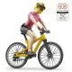 Figurina ciclista cu bicicleta de munte Bruder Figurina ciclista cu bicicleta de munte Bruder