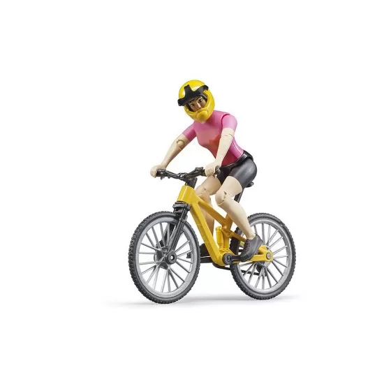 Figurina ciclista cu bicicleta de munte Bruder Figurina ciclista cu bicicleta de munte Bruder