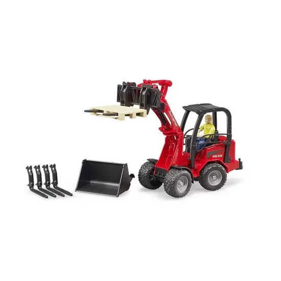 Incarcator compact Schaffer 2034 cu figurina si accesorii Bruder Incarcator compact Schaffer 2034 cu figurina si accesorii Bruder