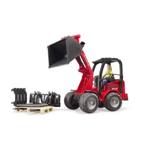 Incarcator compact Schaffer 2034 cu figurina si accesorii Bruder Incarcator compact Schaffer 2034 cu figurina si accesorii Bruder