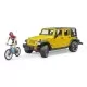 Jeep Wrangler Unlimited Rubicon cu bicicleta si ciclist Bruder Jeep Wrangler Unlimited Rubicon cu bicicleta si ciclist Bruder