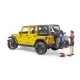 Jeep Wrangler Unlimited Rubicon cu bicicleta si ciclist Bruder Jeep Wrangler Unlimited Rubicon cu bicicleta si ciclist Bruder