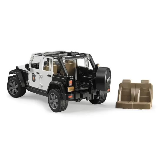 Jeep Wrangler Unlimited Rubicon de politie cu sirena si figurina Jeep Wrangler Unlimited Rubicon de politie cu sirena si figurina