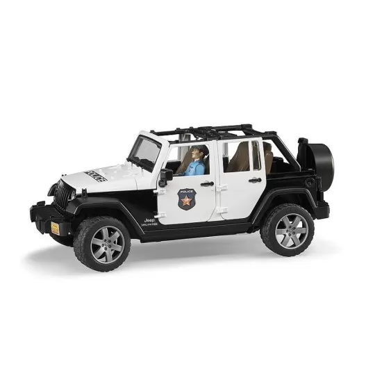 Jeep Wrangler Unlimited Rubicon de politie cu sirena si figurina Jeep Wrangler Unlimited Rubicon de politie cu sirena si figurina