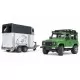 Masina de teren Land Rover Defender cu remorca si cal Bruder Masina de teren Land Rover Defender cu remorca si cal Bruder