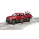 Masina de teren RAM 2500 Bruder cu motocicleta Scrambler Ducati Desert si sofer Masina de teren RAM 2500 Bruder cu motocicleta Scrambler Ducati Desert si sofer