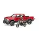 Masina de teren RAM 2500 Bruder cu motocicleta Scrambler Ducati Desert si sofer Masina de teren RAM 2500 Bruder cu motocicleta Scrambler Ducati Desert si sofer