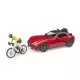 Masina Roadster cu bicicleta si ciclist Bruder Masina Roadster cu bicicleta si ciclist Bruder