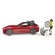 Masina Roadster cu bicicleta si ciclist Bruder Masina Roadster cu bicicleta si ciclist Bruder