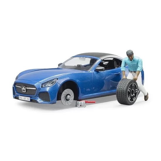 Masina decapotabila Roadster cu sofer Bruder Masina decapotabila Roadster cu sofer Bruder