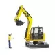 Mini excavator CAT cu muncitor Bruder Mini excavator CAT cu muncitor Bruder