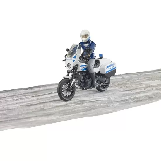 Motocicleta de politie Scrambler Ducati si politist Bruder Motocicleta de politie Scrambler Ducati si politist Bruder