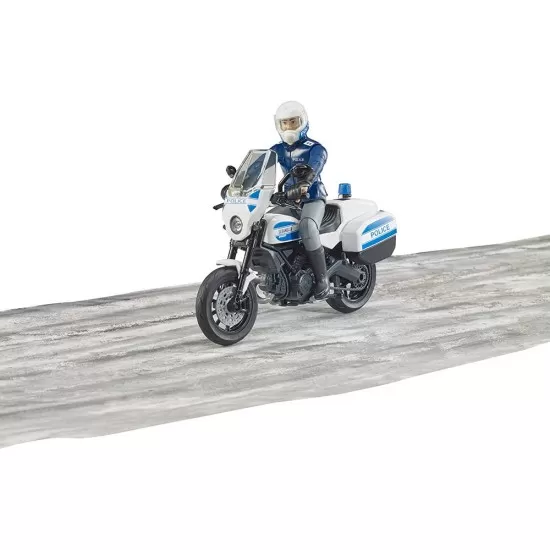 Motocicleta de politie Scrambler Ducati si politist Bruder Motocicleta de politie Scrambler Ducati si politist Bruder