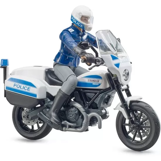 Motocicleta de politie Scrambler Ducati si politist Bruder Motocicleta de politie Scrambler Ducati si politist Bruder