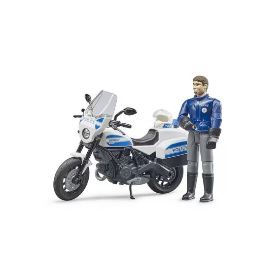Motocicleta de politie Scrambler Ducati si politist Bruder Motocicleta de politie Scrambler Ducati si politist Bruder