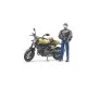 Motocicleta Scrambler Ducati Full Throttle Bruder cu figurina sofer Motocicleta Scrambler Ducati Full Throttle Bruder cu figurina sofer