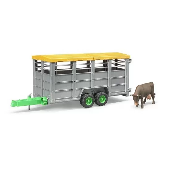 Remorca pentru animale cu figurina vaca Bruder Remorca pentru animale cu figurina vaca Bruder