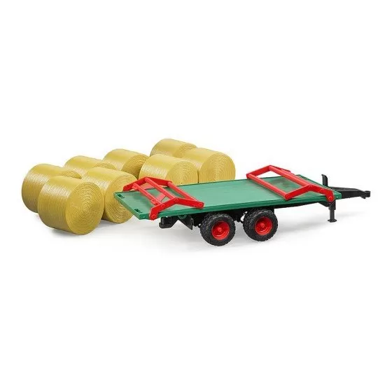 Remorca transport baloti cu 8 baloti rotunzi Bruder