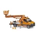 Masina Bruder Sprinter Mercedes Benz cu sirena si platforma Masina Bruder Sprinter Mercedes Benz cu sirena si platforma