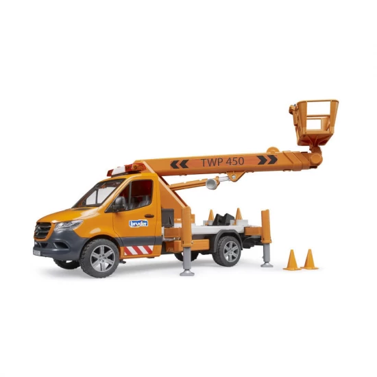 Masina Bruder Sprinter Mercedes Benz cu sirena si platforma Masina Bruder Sprinter Mercedes Benz cu sirena si platforma
