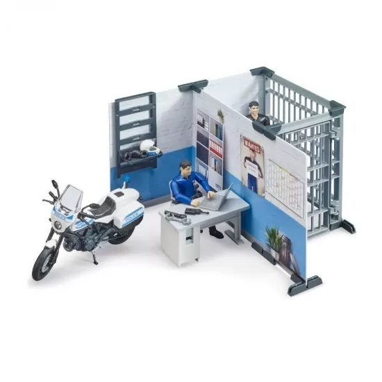 Set de joaca Bruder - Statie de politie cu motocicleta Set de joaca Bruder - Statie de politie cu motocicleta