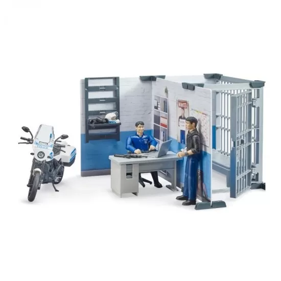 Set de joaca Bruder - Statie de politie cu motocicleta Set de joaca Bruder - Statie de politie cu motocicleta