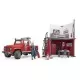 Statie de pompieri cu Land Rover Defender si pompier Bruder Statie de pompieri cu Land Rover Defender si pompier Bruder