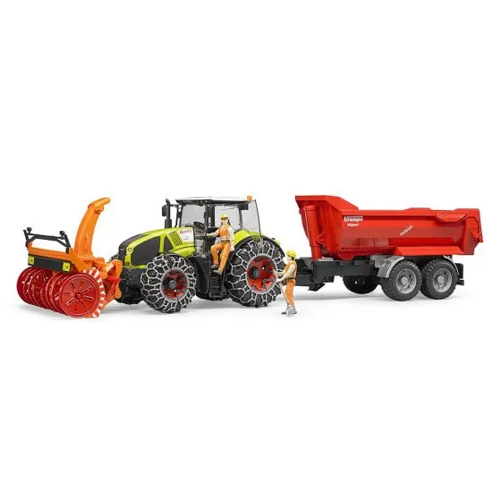 Tractor Claas Axion 950 cu lanturi si freza de zapada Bruder Tractor Claas Axion 950 cu lanturi si freza de zapada Bruder