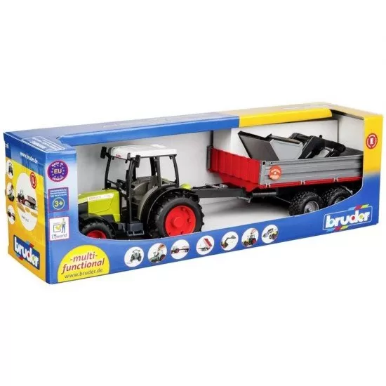 Tractor Claas Nectis 267 F cu remorca basculabila Bruder