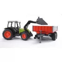 Tractor Claas Nectis 267 F cu remorca basculabila Bruder