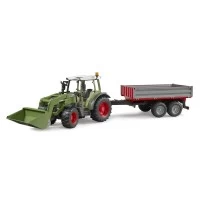 Tractor Bruder Fendt Vario 211 cu incarcator frontal si remorca
