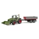 Tractor Bruder Fendt Vario 211 cu incarcator frontal si remorca Tractor Bruder Fendt Vario 211 cu incarcator frontal si remorca