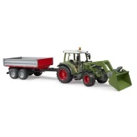 Tractor Bruder Fendt Vario 211 cu incarcator frontal si remorca