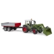 Tractor Bruder Fendt Vario 211 cu incarcator frontal si remorca Tractor Bruder Fendt Vario 211 cu incarcator frontal si remorca