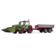 Tractor Bruder Fendt Vario 211 cu incarcator frontal si remorca Tractor Bruder Fendt Vario 211 cu incarcator frontal si remorca