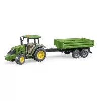Tractor John Deere 5115M cu remorca basculabila Bruder