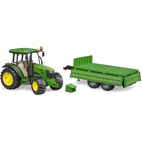 Tractor John Deere 5115M cu remorca basculabila Bruder Tractor John Deere 5115M cu remorca basculabila Bruder