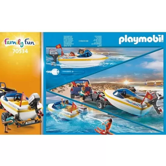 Playmobil Family Fun - Camion cu barca de viteza Playmobil Family Fun - Camion cu barca de viteza