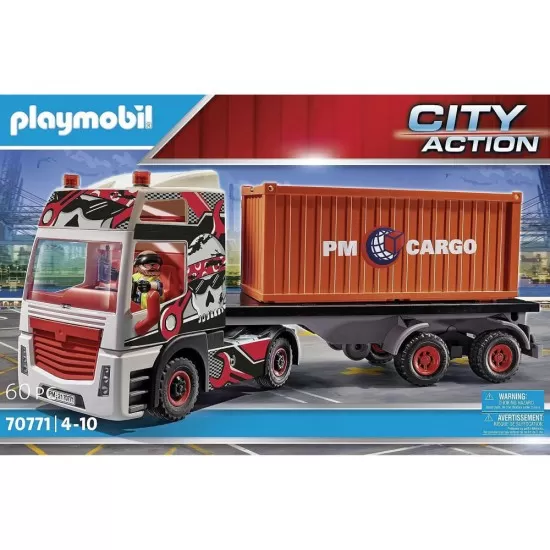 Playmobil City Action - Camion cu container de marfa Playmobil City Action - Camion cu container de marfa