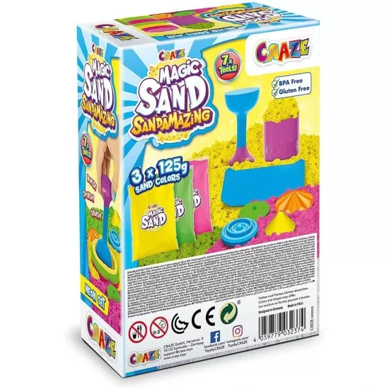 Set de joaca nisip kinetic Craze neon Set de joaca nisip kinetic Craze neon