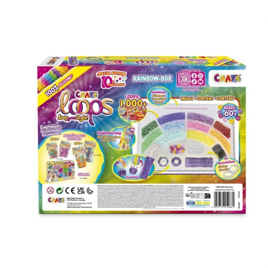 Set de creatie cu 1000 de elastice pentru confectionare bijuterii Craze Set de creatie cu 1000 de elastice pentru confectionare bijuterii Craze