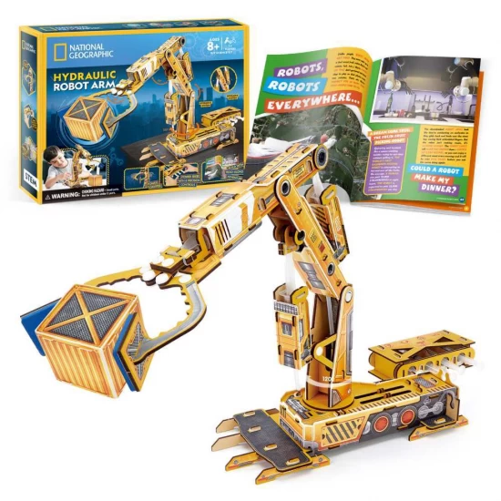 Puzzle 3D brat robotic hidraulic 185 piese CubicFun Puzzle 3D brat robotic hidraulic 185 piese CubicFun