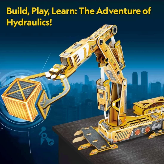 Puzzle 3D brat robotic hidraulic 185 piese CubicFun Puzzle 3D brat robotic hidraulic 185 piese CubicFun