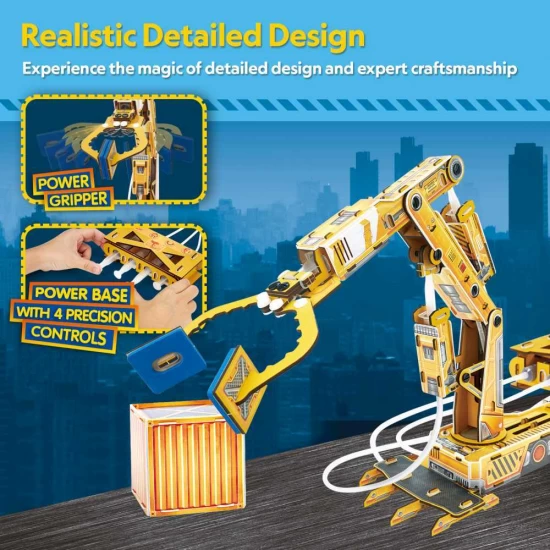 Puzzle 3D brat robotic hidraulic 185 piese CubicFun Puzzle 3D brat robotic hidraulic 185 piese CubicFun