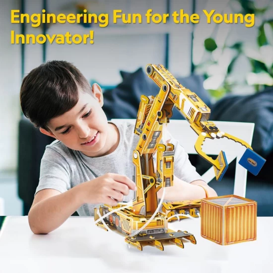 Puzzle 3D brat robotic hidraulic 185 piese CubicFun Puzzle 3D brat robotic hidraulic 185 piese CubicFun