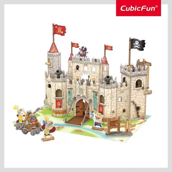 Puzzle 3D Castelul Piratilor 183 piese Cubic Fun Puzzle 3D Castelul Piratilor 183 piese Cubic Fun