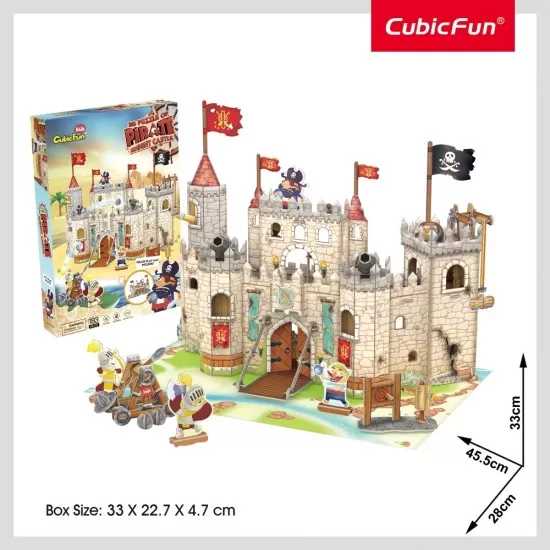 Puzzle 3D Castelul Piratilor 183 piese Cubic Fun Puzzle 3D Castelul Piratilor 183 piese Cubic Fun