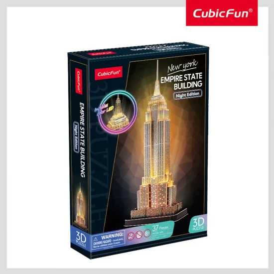 Puzzle 3D cu led Empire State Building 37 piese CubicFun Puzzle 3D cu led Empire State Building 37 piese CubicFun
