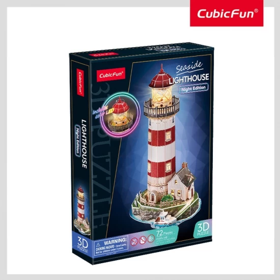 Puzzle 3D cu led far 72 piese CubicFun Puzzle 3D cu led far 72 piese CubicFun