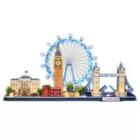 Puzzle 3D cu led Londra 186 piese Cubic Fun